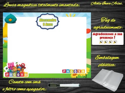 Lousa Magnética Pocoyo com Embalagem