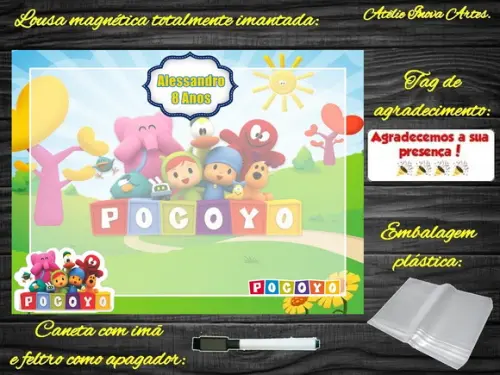 Lousa Magnética Pocoyo com Embalagem