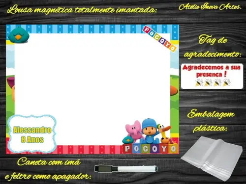 Lousa Magnética Pocoyo com Embalagem