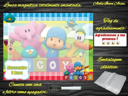 Lousa Magnética Pocoyo com Embalagem
