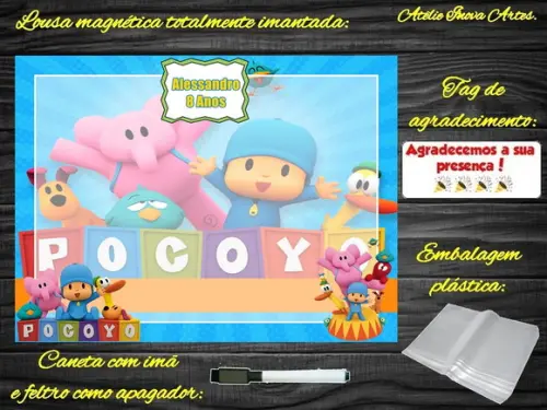 Lousa Magnética Pocoyo com Embalagem