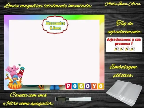 Lousa Magnética Pocoyo com Embalagem
