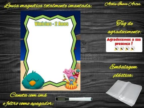 Lousa Magnética Pocoyo com Embalagem