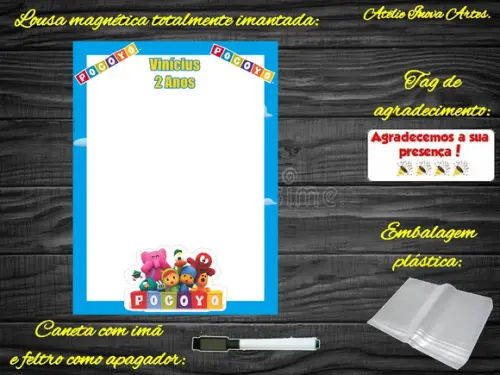 Lousa Magnética Pocoyo com Embalagem