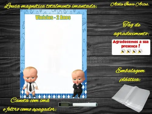 Lousa Magnética Poderoso Chefinho com Embalagem