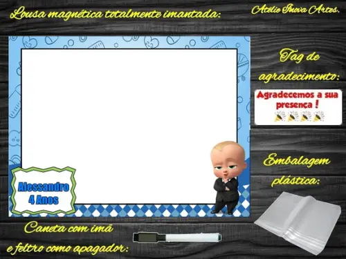 Lousa Magnética Poderoso Chefinho com Embalagem