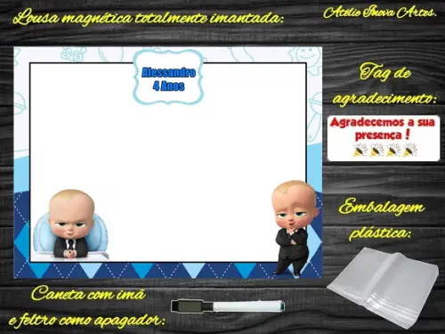 Lousa Magnética Poderoso Chefinho com Embalagem