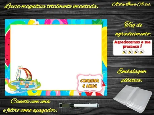 Lousa Magnética Pool Party com Embalagem