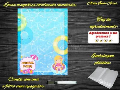 Lousa Magnética Pool Party com Embalagem
