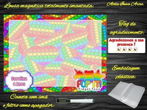 Lousa Magnética Pop It com Embalagem