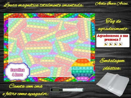 Lousa Magnética Pop It com Embalagem