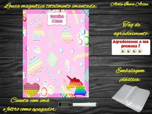 Lousa Magnética Pop It com Embalagem