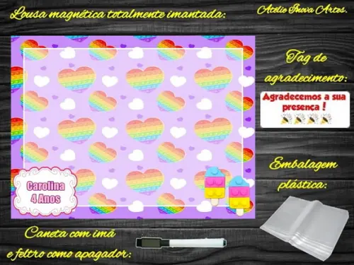 Lousa Magnética Pop It com Embalagem