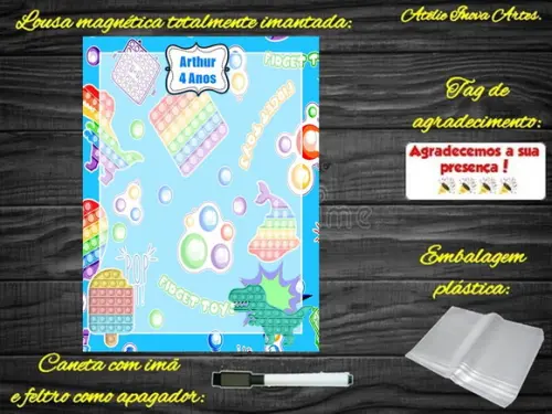Lousa Magnética Pop It com Embalagem