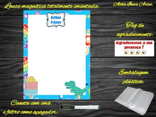Lousa Magnética Pop It com Embalagem