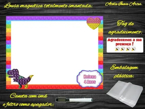 Lousa Magnética Pop It com Embalagem