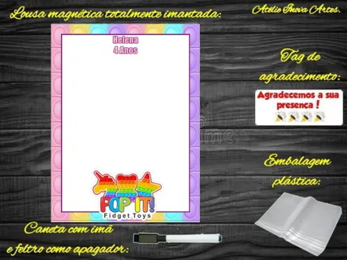 Lousa Magnética Pop It com Embalagem