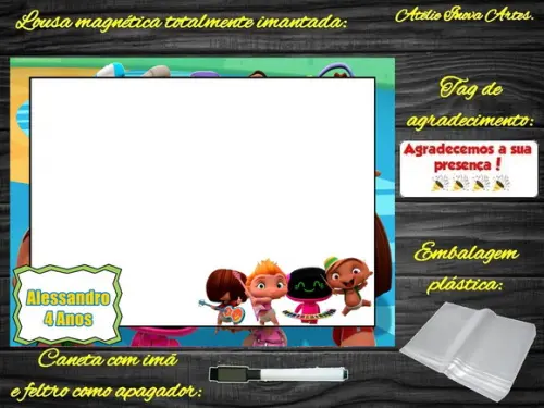 Lousa Magnética Power Rockers com Embalagem