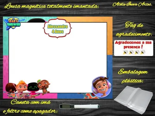 Lousa Magnética Power Rockers com Embalagem