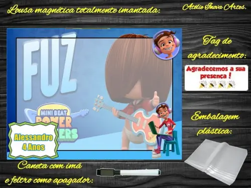 Lousa Magnética Power Rockers com Embalagem