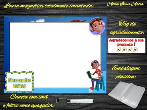 Lousa Magnética Power Rockers com Embalagem
