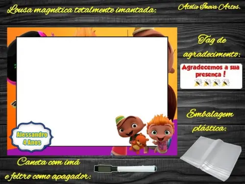 Lousa Magnética Power Rockers com Embalagem