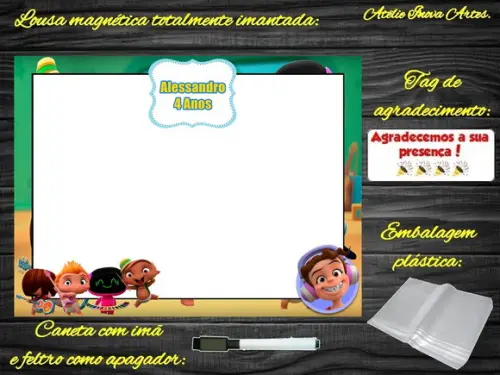 Lousa Magnética Power Rockers com Embalagem