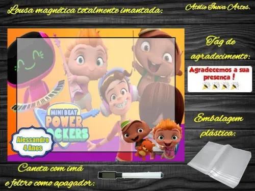 Lousa Magnética Power Rockers com Embalagem