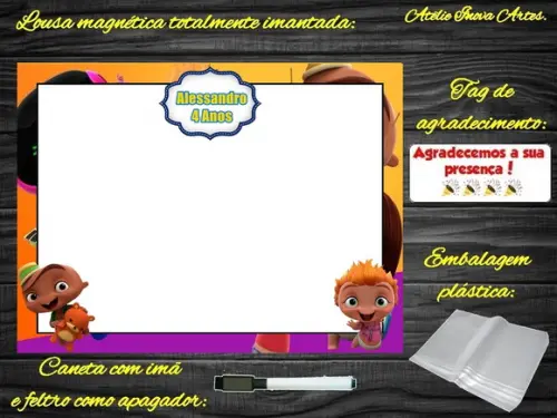 Lousa Magnética Power Rockers com Embalagem