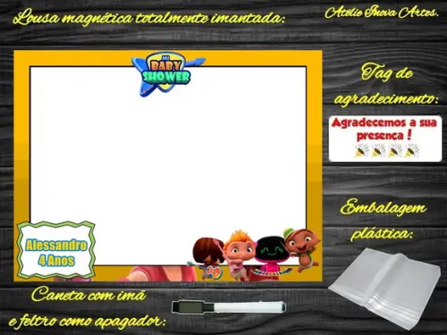 Lousa Magnética Power Rockers com Embalagem