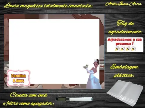 Lousa Magnética Princesa e o Sapo com Embalagem