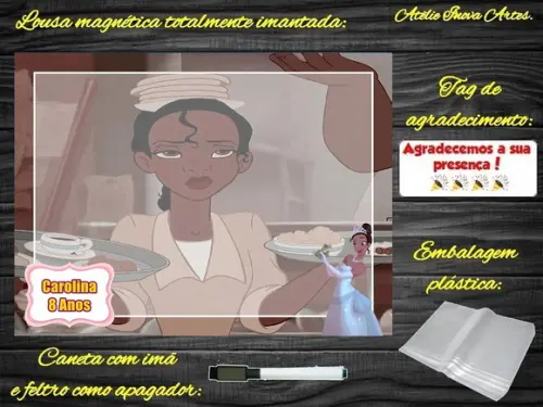 Lousa Magnética Princesa e o Sapo com Embalagem