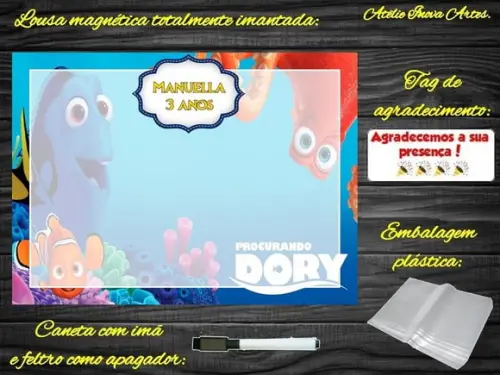 Lousa Magnética Procurando Dory com Embalagem