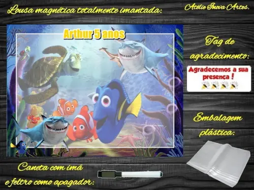 Lousa Magnética Procurando o Nemo com Embalagem