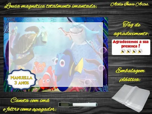 Lousa Magnética Procurando o Nemo com Embalagem