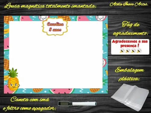 Lousa Magnética Quitandinha com Embalagem
