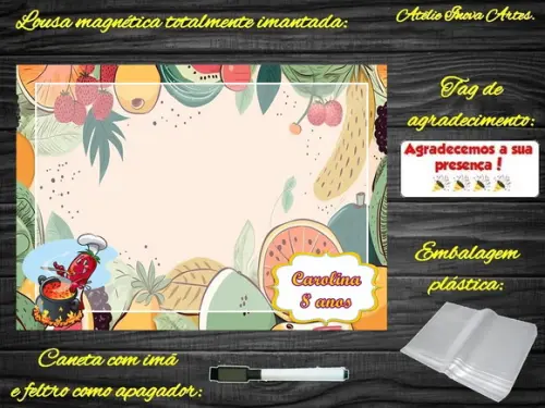Lousa Magnética Quitandinha com Embalagem