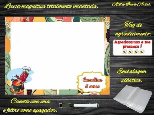 Lousa Magnética Quitandinha com Embalagem