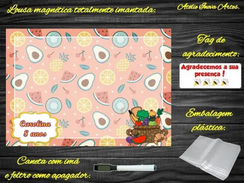 Lousa Magnética Quitandinha com Embalagem