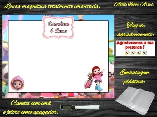 Lousa Magnética Rainbow Ruby com Embalagem