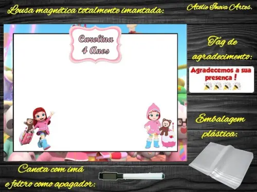 Lousa Magnética Rainbow Ruby com Embalagem