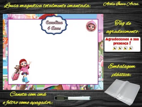 Lousa Magnética Rainbow Ruby com Embalagem