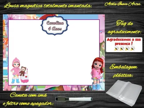 Lousa Magnética Rainbow Ruby com Embalagem