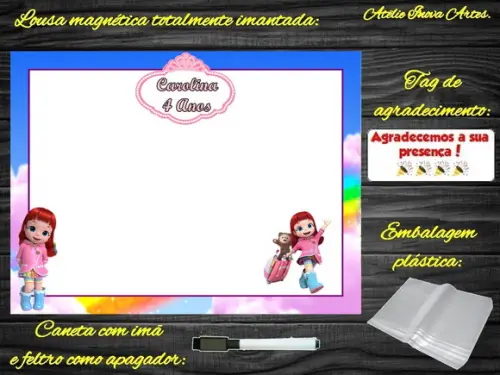 Lousa Magnética Rainbow Ruby com Embalagem