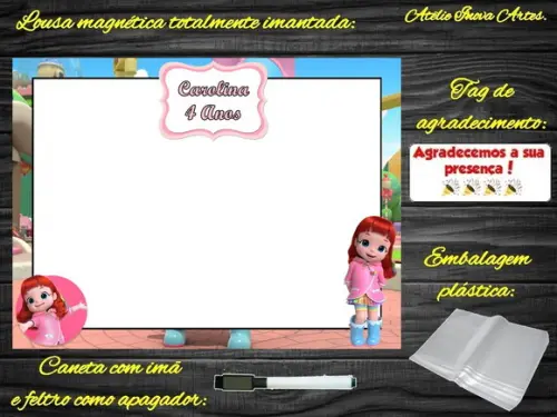 Lousa Magnética Rainbow Ruby com Embalagem