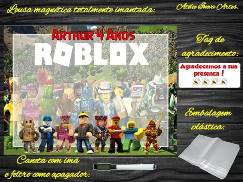 Lousa Magnética Roblox com Embalagem