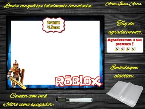Lousa Magnética Roblox com Embalagem