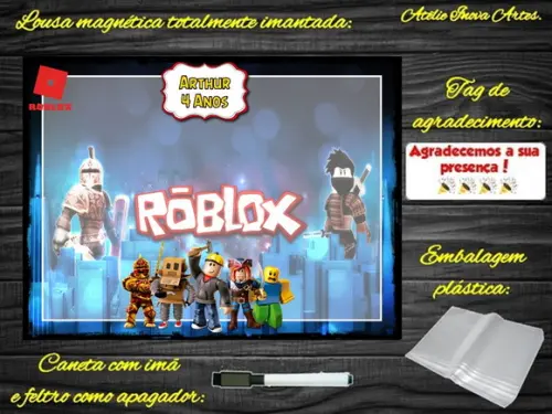 Lousa Magnética Roblox com Embalagem