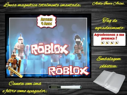 Lousa Magnética Roblox com Embalagem
