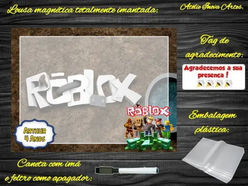 Lousa Magnética Roblox com Embalagem